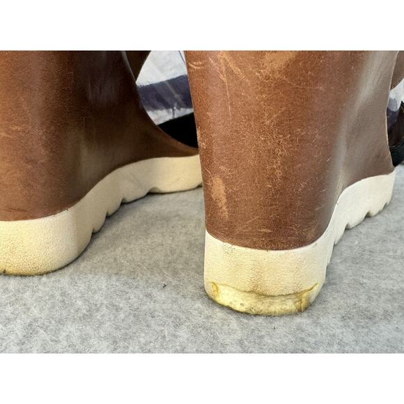 Michele Lopriore Milano Espadrille Wedge Sandals Black/Brown Sz 39 - SEE PICS - Picture 7 of 10